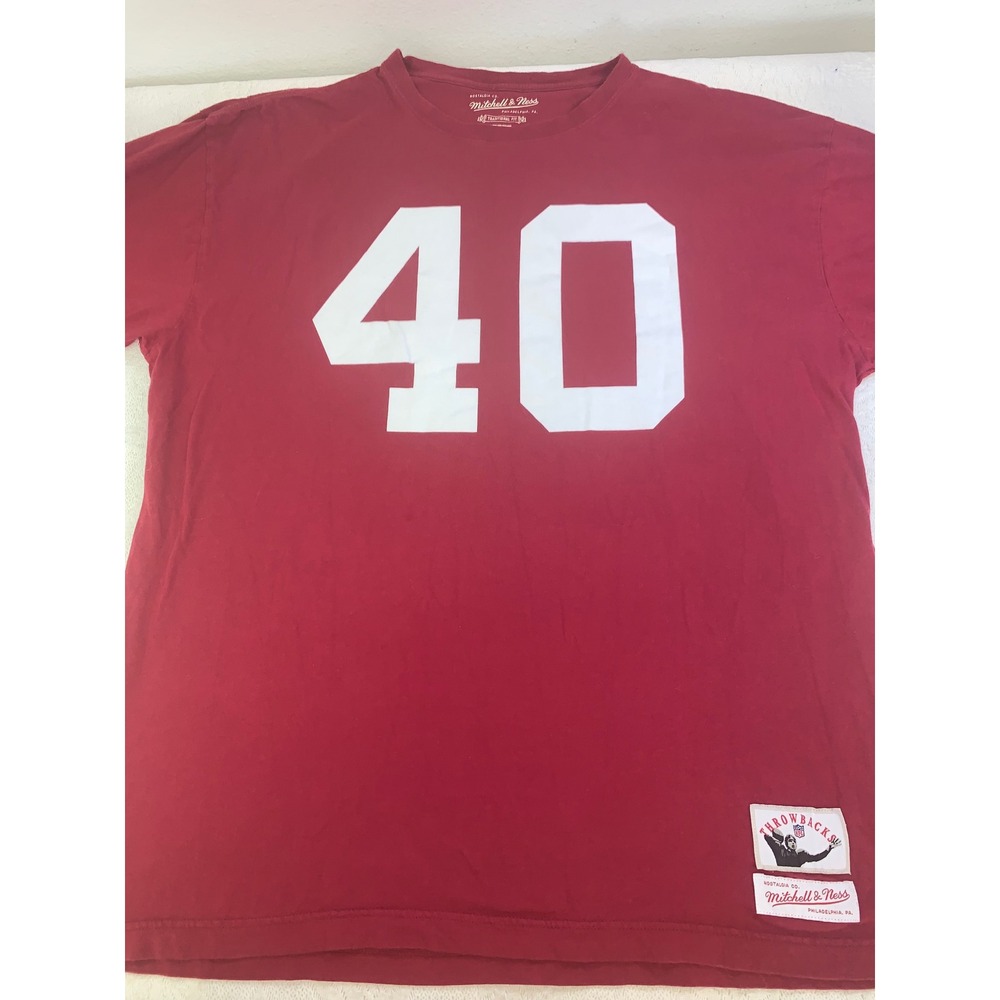 Mitchell & Ness NFL Throwbacks Red Number 40 T-Shirt Mens XXL Pat Tilman